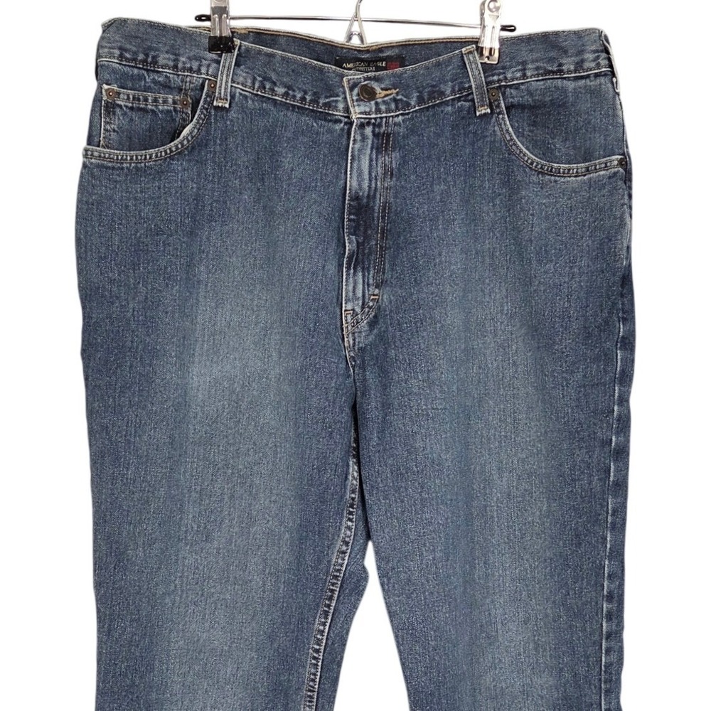 American Eagle Jeans Mens 36x30 Bootcut Blue Denim Medium Wash Zip Y2K Vintage